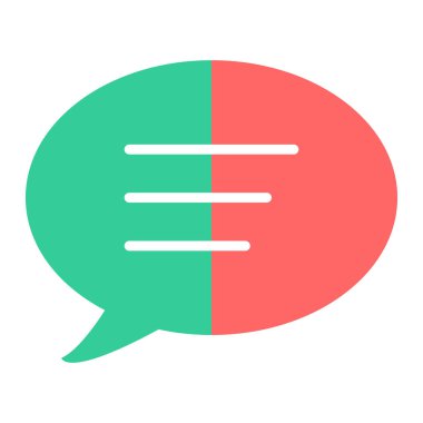 Konuş. Web simgesi basit illüstrasyon