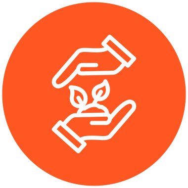 Eko bitki simgesinin vektör illüstrasyonu