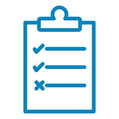 Kontrol listesi simgesi vektör illüstrasyonu