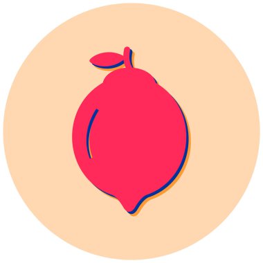 Tek izole edilmiş kırmızı elmanın vektör çizimi