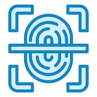 Parmak izi tarayıcısı. Web simgesi basit illüstrasyon 