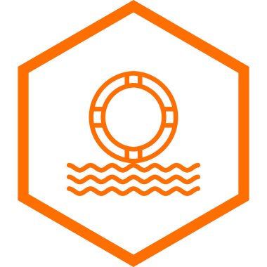 Yüzme havuzu vektör simgesi. Web ve mobil uygulamalar için özet çizimi izole edildi.