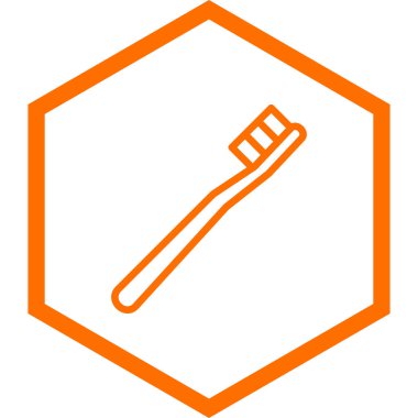 Diş fırçası ikonu. Web için fırça vektör simgelerinin basit illüstrasyonu