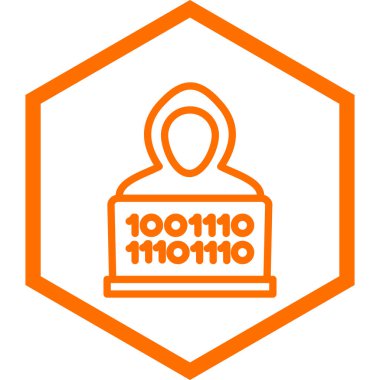 haker modern simgesinin vektör illüstrasyonu