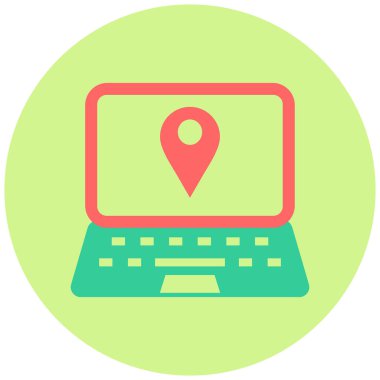 Laptop Haritası. Basit tasarım