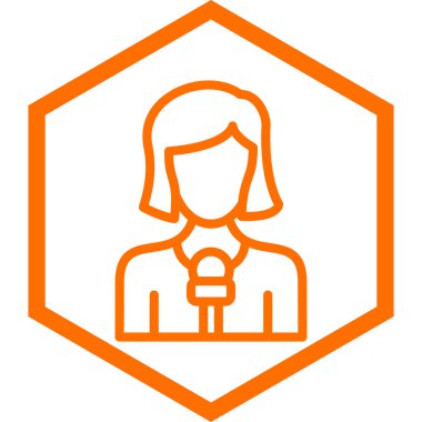 Kadın avatar. Basit tasarım