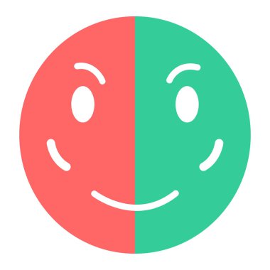 yüz simgesi vektör çizimi tasarımı