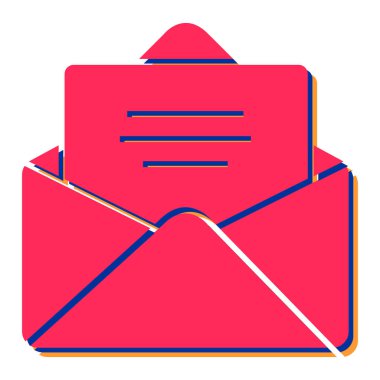 İleti e- posta vektör illüstrasyon tasarımı içeren zarf