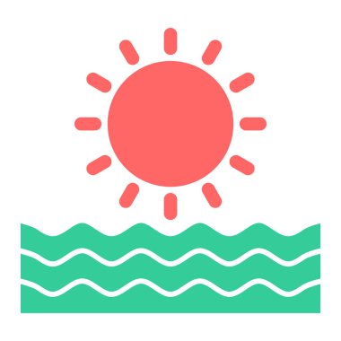 Güneş Simgesi Vektör illüstrasyonu