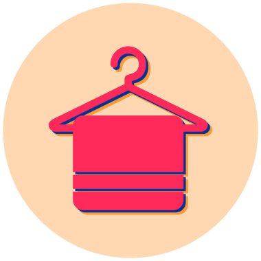 Havlu. Web simgesi basit illüstrasyon