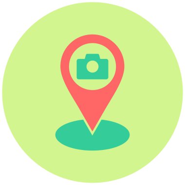 konum. Web simgesi basit illüstrasyon