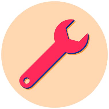 İngiliz anahtarı. Web simgesi basit illüstrasyon