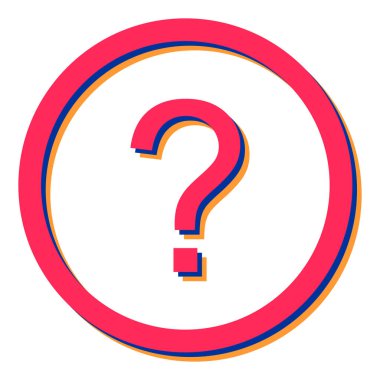 Soru işareti simgesi. vektör illüstrasyonu