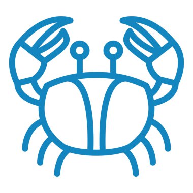 Yengeç simgesi vektör illüstrasyonu