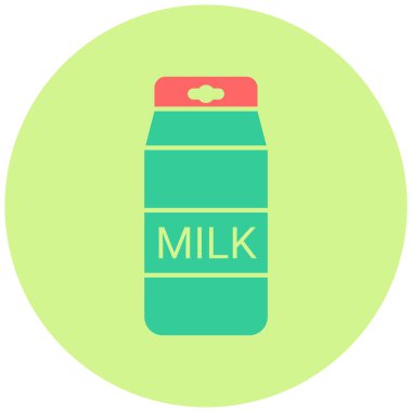 Süt simgesinin vektör illüstrasyonu