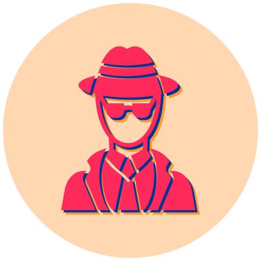 Dedektif ikon, vektör çizimi