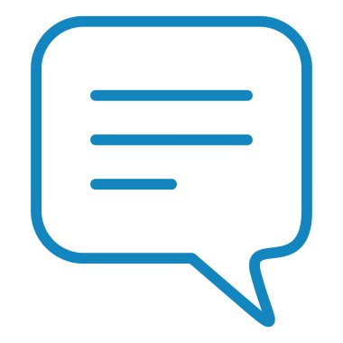 Sohbet mesajı. Basit resimleme