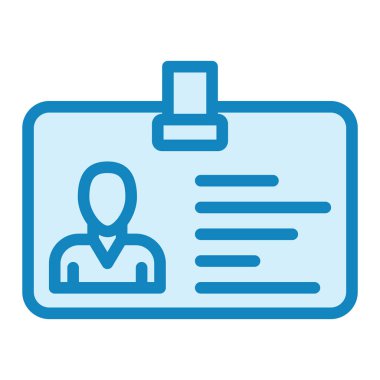 ID kart simgesi vektör illüstrasyonu