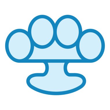 Brass Knuckles modern simge vektör çizimi  