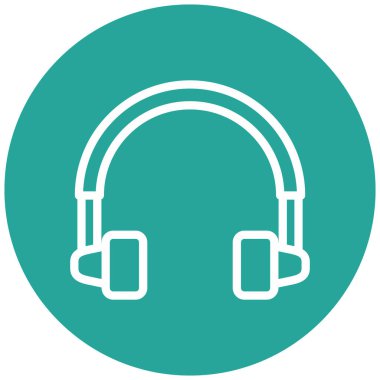 Kulaklık. Web simgesi basit tasarım