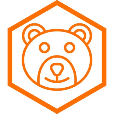 Ayı. Web simgesi basit illüstrasyon