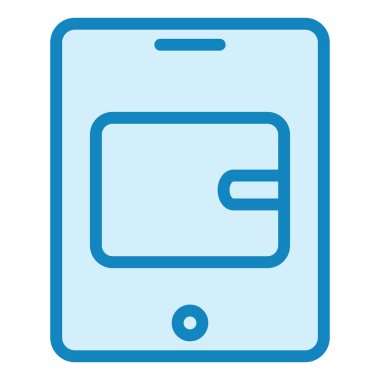 Dijital Cüzdan. Basit illüstrasyon