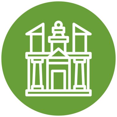 Kiliseye. Web simgesi basit illüstrasyon