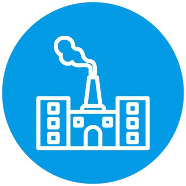 Fabrika simgesinin vektör illüstrasyonu