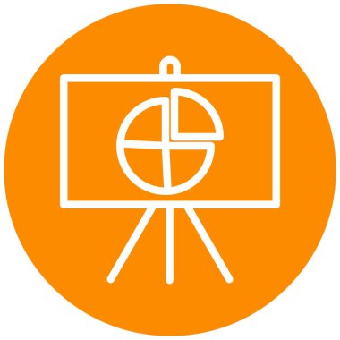 Sunum. Web simgesi basit illüstrasyon