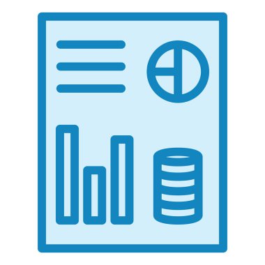 Rapor ver. Web simgesi basit illüstrasyon