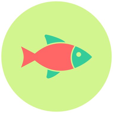 Balık. Web simgesi basit illüstrasyon