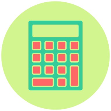 Hesap makinesi. Web simgesi basit illüstrasyon