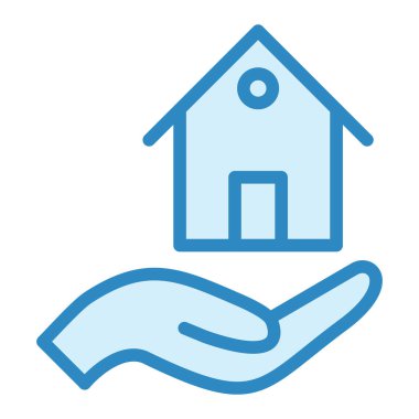 İpotek. Web simgesi basit illüstrasyon