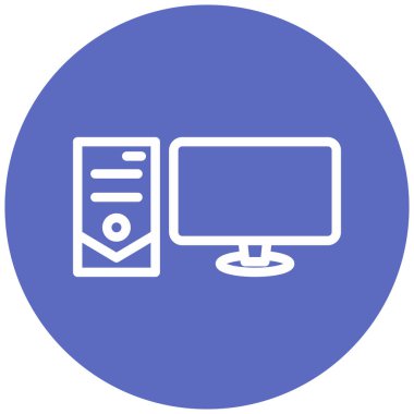 Bilgisayar. Web simgesi basit illüstrasyon