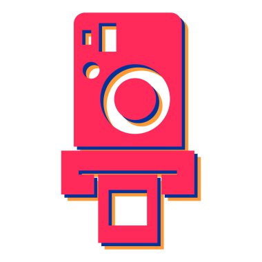 Bir kameranın vektör illüstrasyonu