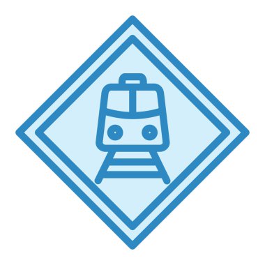 Tren Trafiği Modern ikon vektör illüstrasyonu 