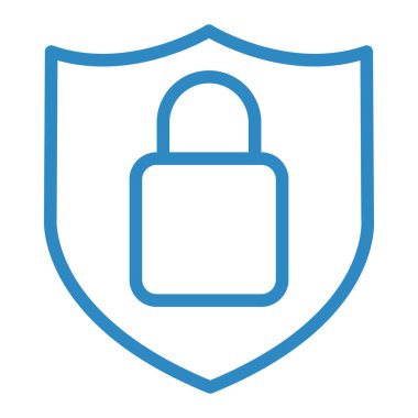 Kalkan. Web simgesi basit illüstrasyon