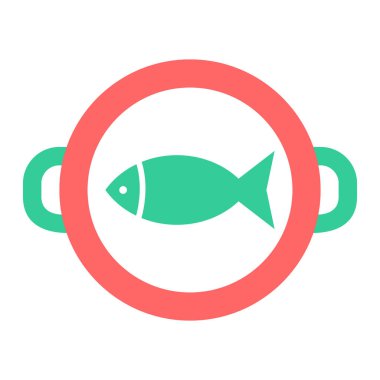 Balık. Web simgesi basit tasarım