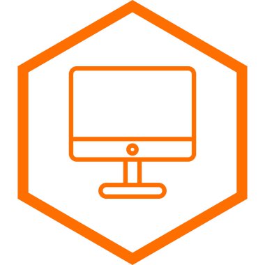 bilgisayar izleme simgesi, vektör illüstrasyonu