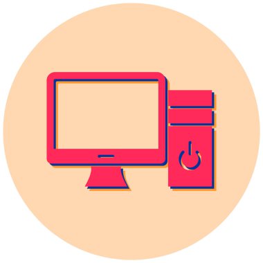 Bilgisayar. Web simgesi basit illüstrasyon