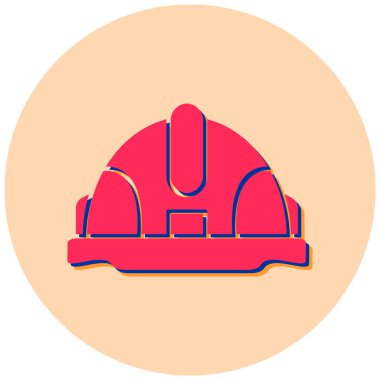 Miğfer. Web simgesi basit illüstrasyon