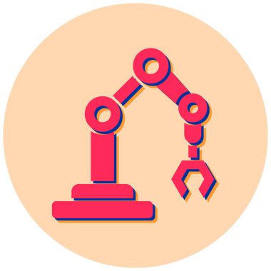 robot. Web simgesi basit illüstrasyon