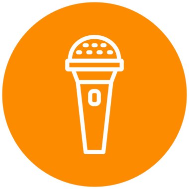 Mikrofon. Web simgesi basit tasarım