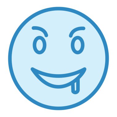 Salya akıtan modern simge vektör illüstrasyonu