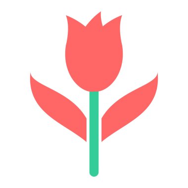 Lale. Web simgesi basit illüstrasyon