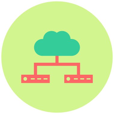 Bulut paylaşım simgesi, vektör illüstrasyonu