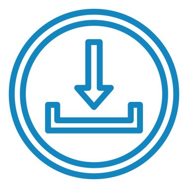 Soyut arkaplanda indirme simgesi izole edildi