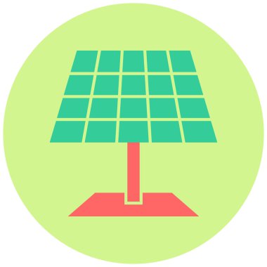 Güneş paneli. Basit resimleme