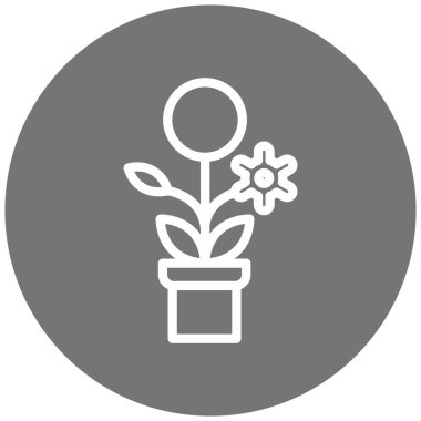 Çiçek. Web simgesi basit tasarım