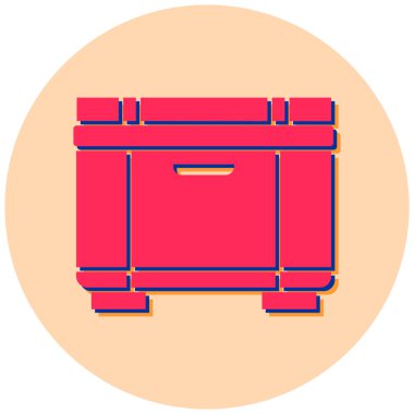 Modern mobilya simgesinin vektör illüstrasyonu